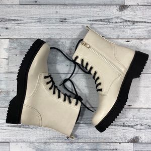 Xappeal Amara Women's White Combat Boot